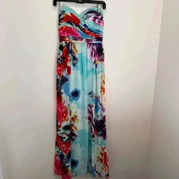 Jane Norman peach Strapless dress size - Picture 1 of 15